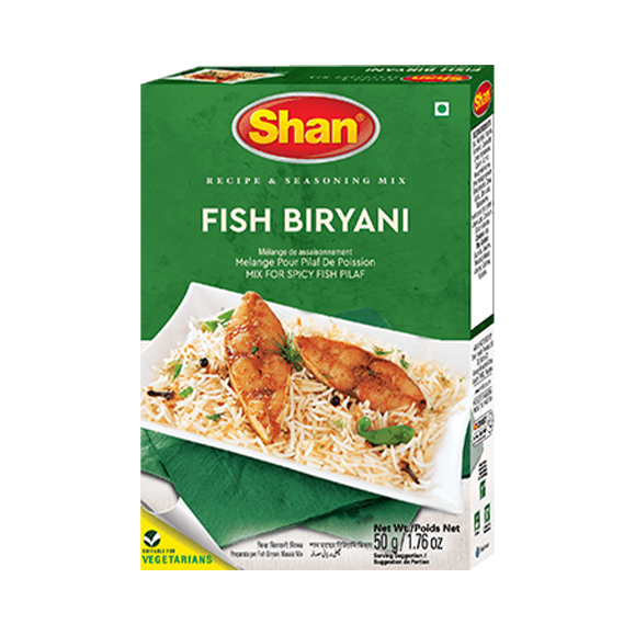 Shan Fish Biryani Masala 50gm-  fish biriani mosolla- Shaan Fisch Biryani Masala